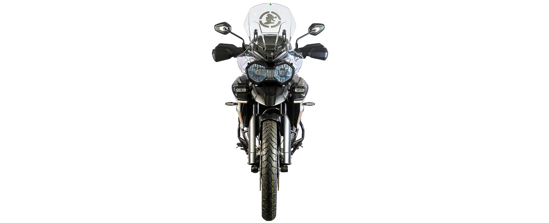 A shot of the Triumph Tiger 800 Choque Brazil Corporate Sales