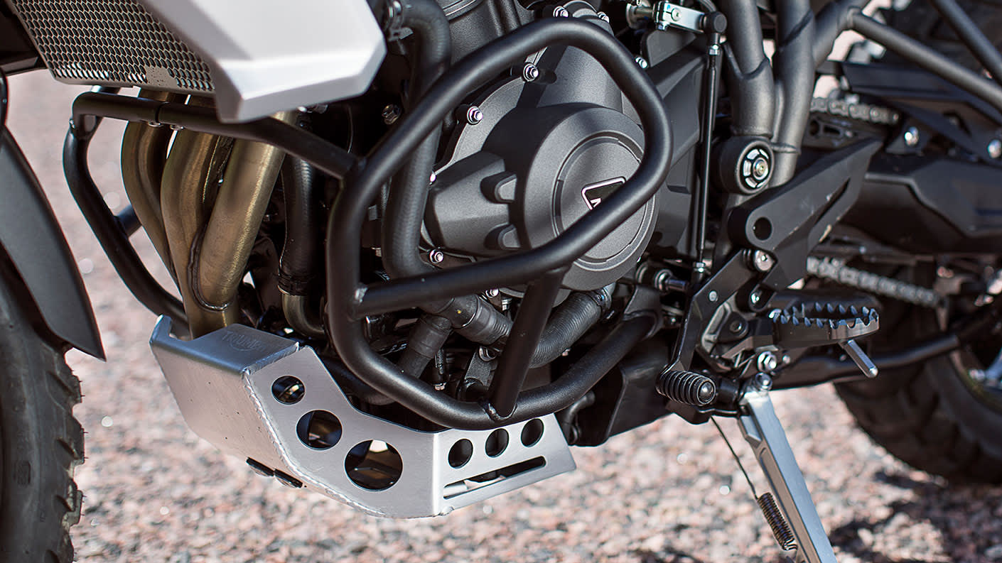 Triumph motorcycle sump guard