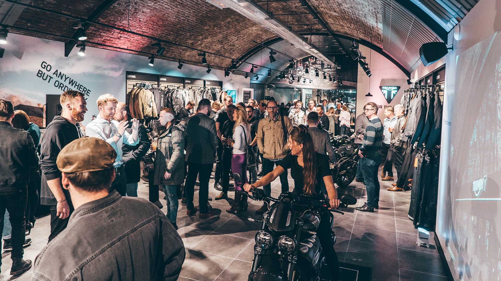 Triumph motorcycles dealership in London launch)