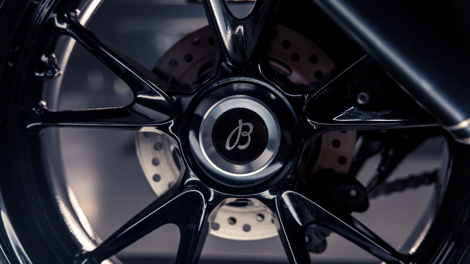 Triumph Speed Triple 1200 RR Breitling Edition with Breitling's logo on wheel