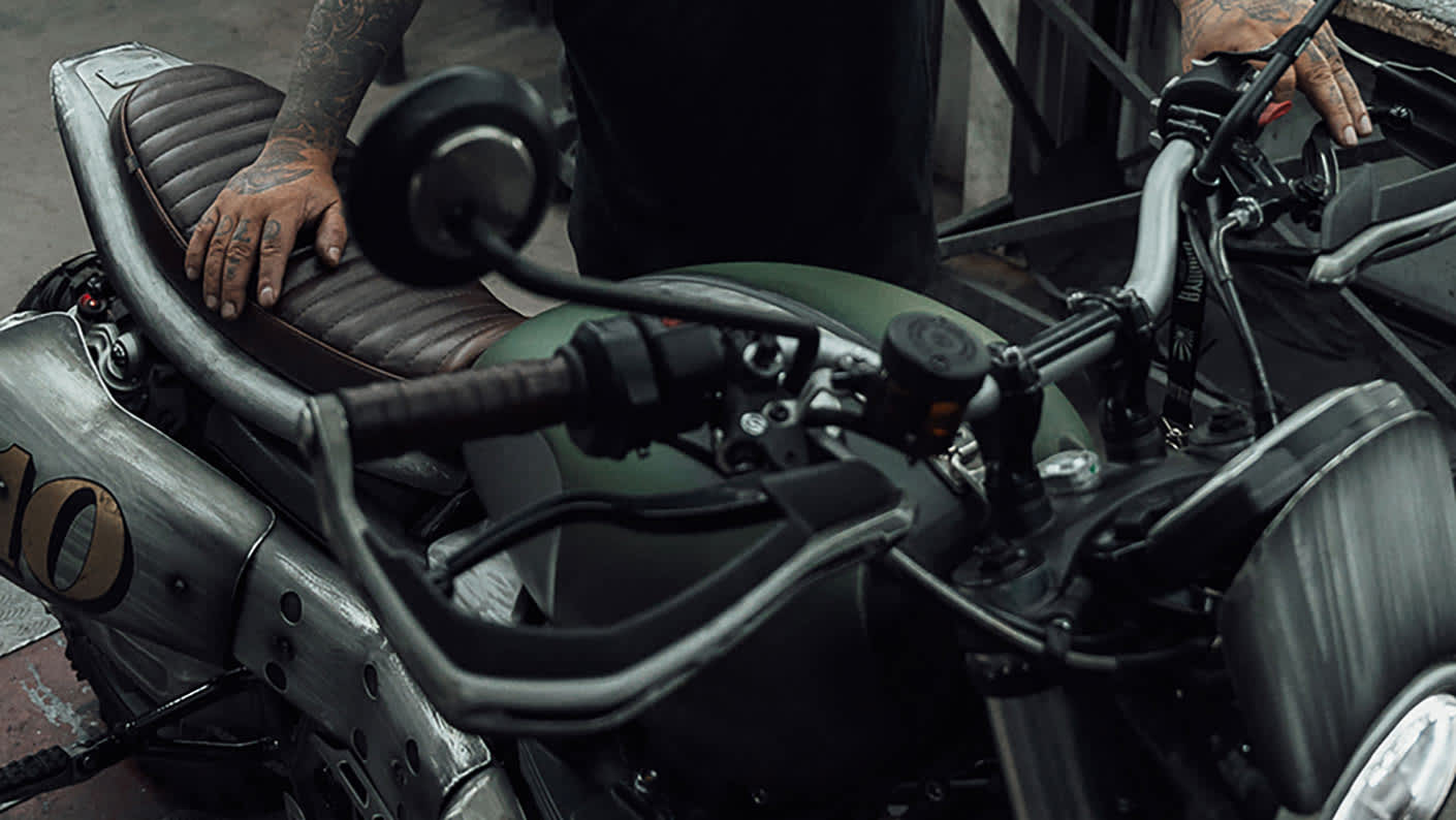 Triumph Originals Brazil Shibuya Garage team's custom build close up