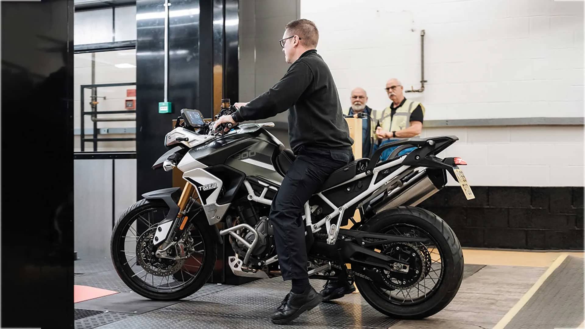 Triumph factory visitor experience rolling road testing