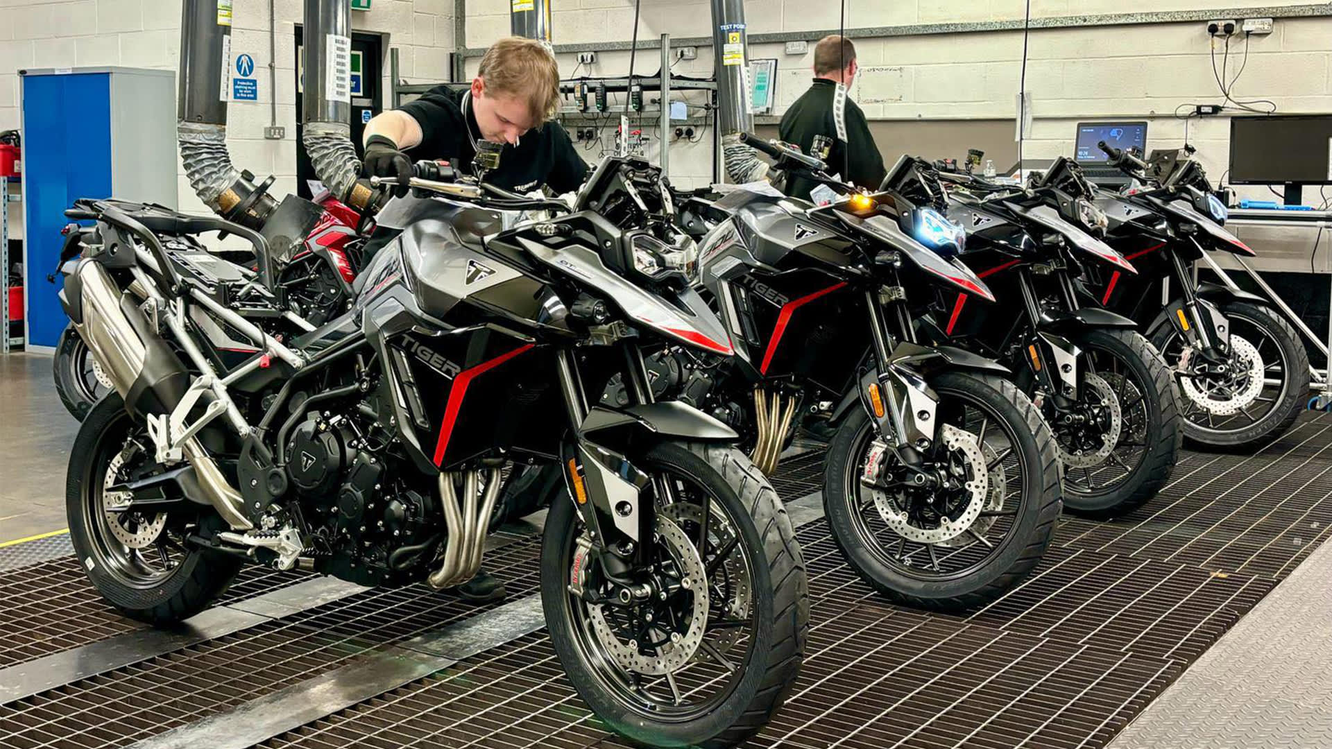 Triumph Factory Visitor Experience bikes
