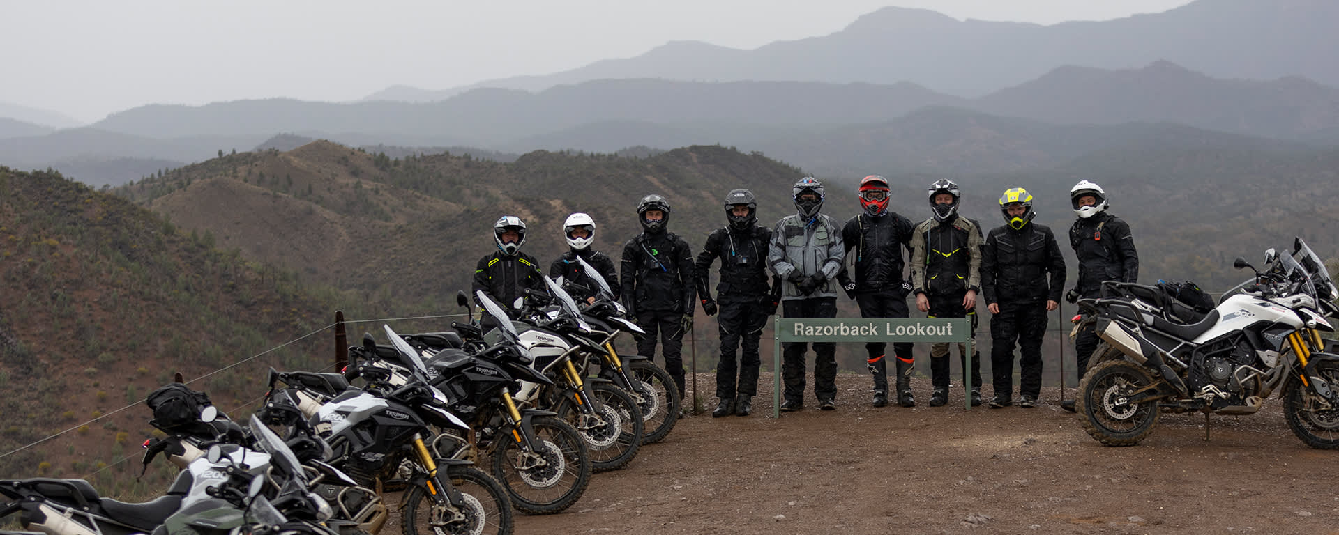 Triumph Tiger 1200 epic adventures in Australia group photo 