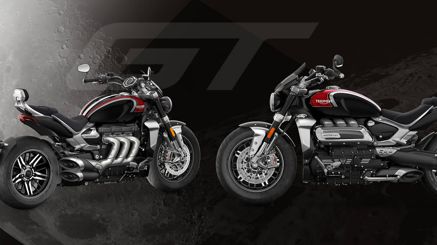 Triumph Rocket 3 GT in Sapphire Black and Carnival Red