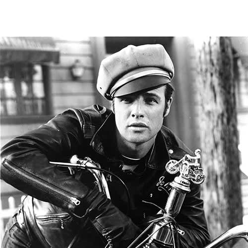 Marlon Brando with a Triumph