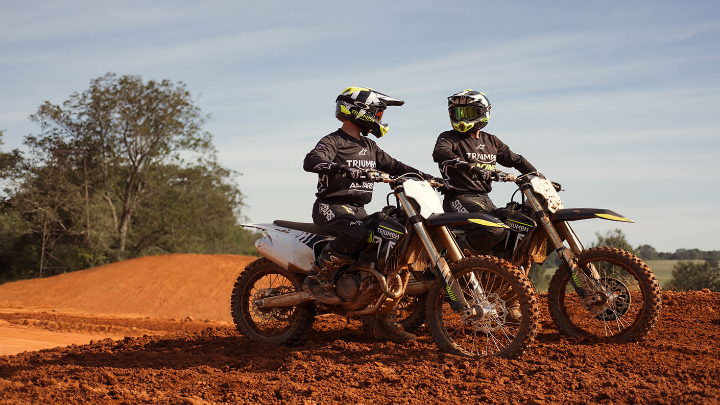 Triumph TF 250-X and motocross riders