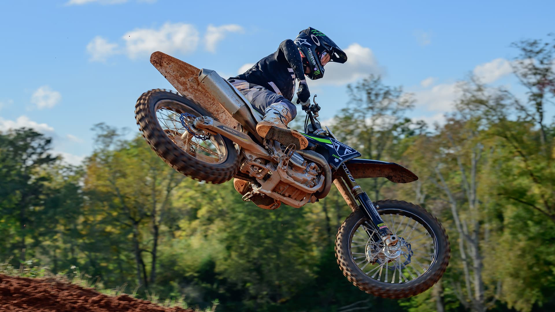 Mikkel Haarup riding a TF 450-RC