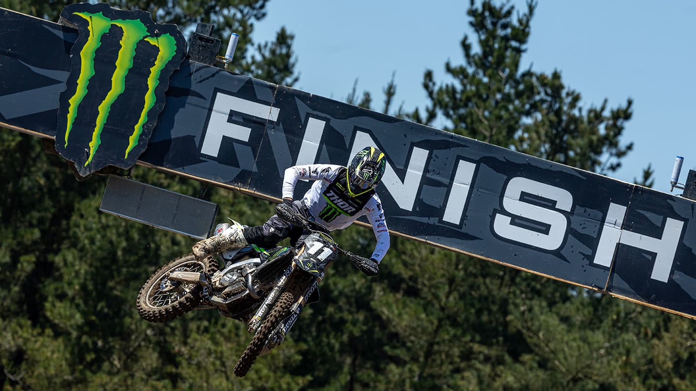 Triumph Motocross Mikkel Haarup Jump Shot