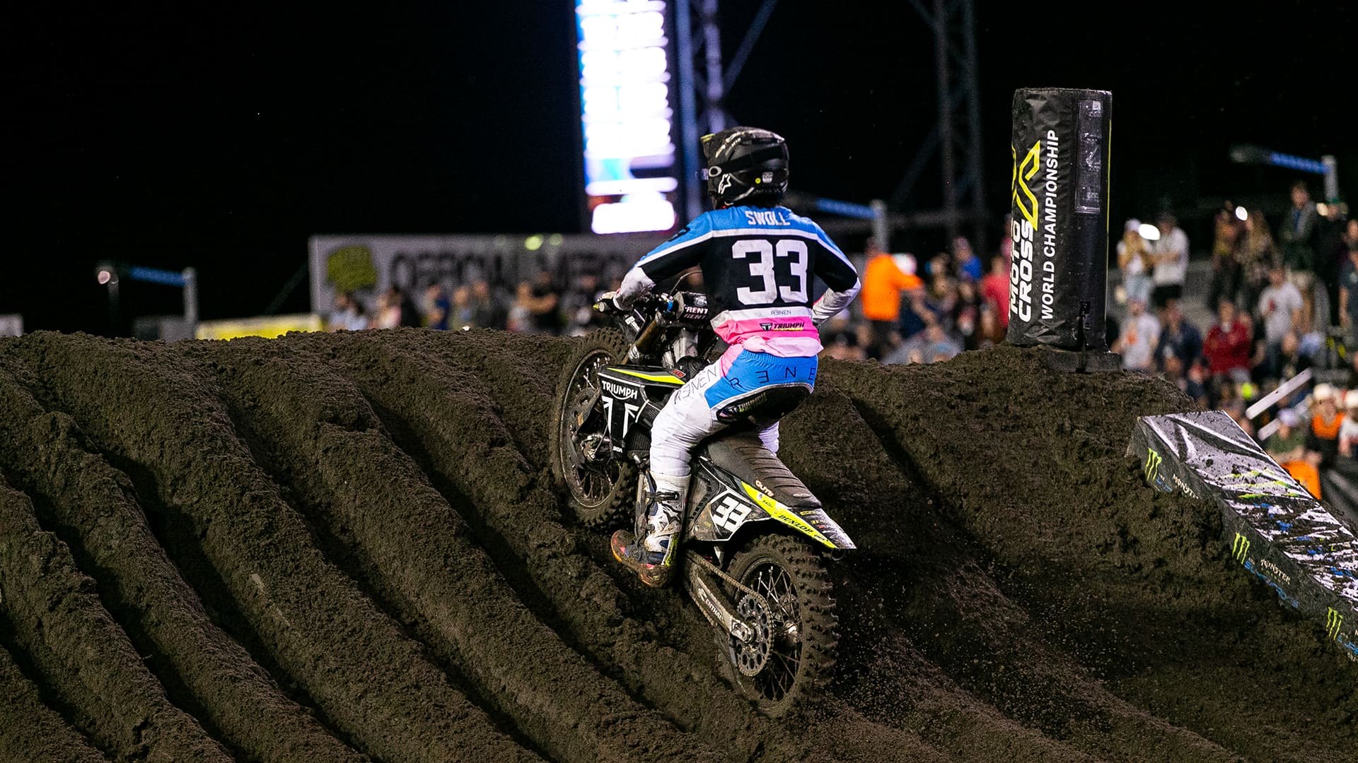 Jalek Swoll back on the Triumph TF 250-X at the third round of the Monster Energy AMA 250SX East championship held in Daytona