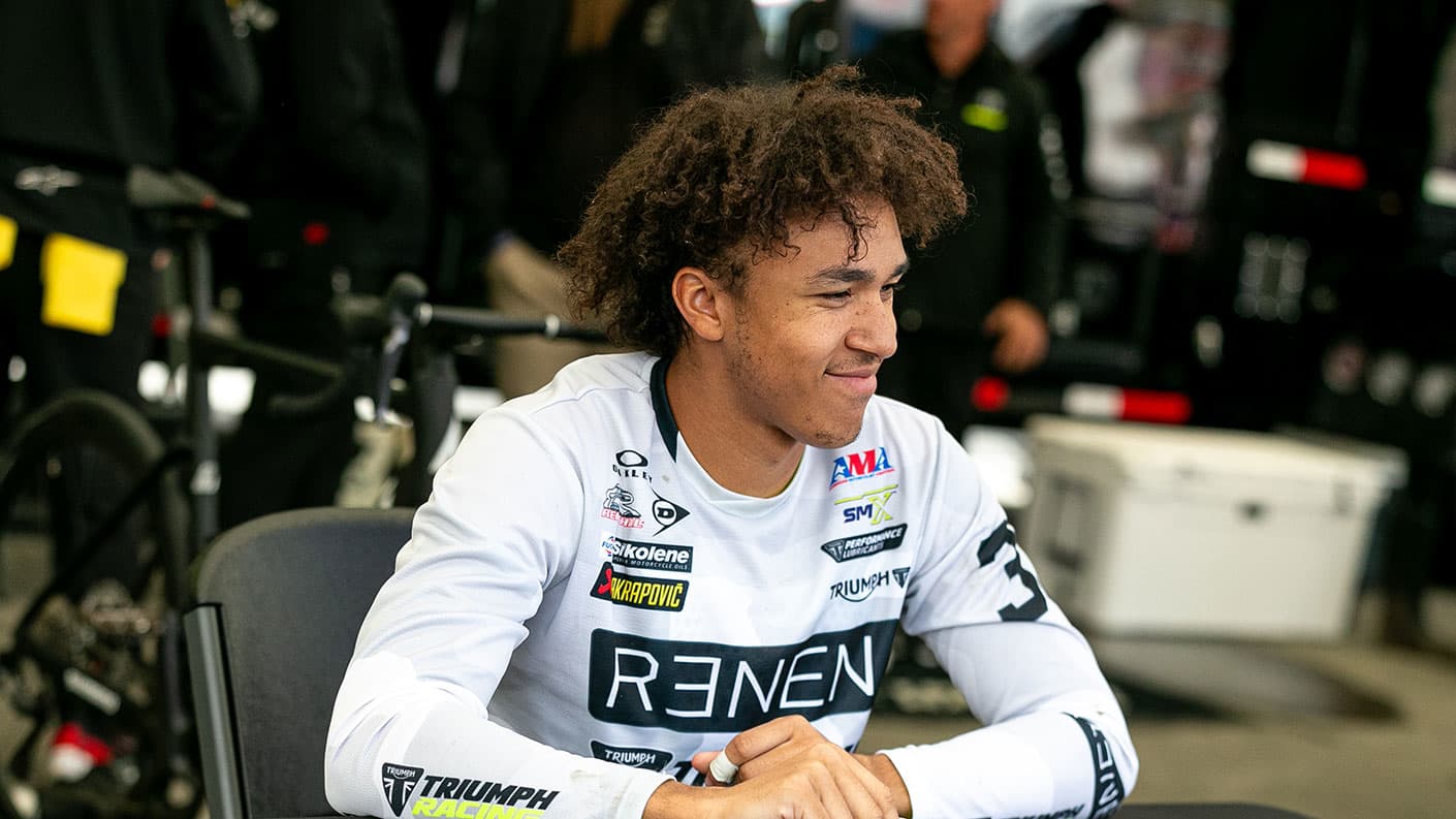 Triumph Racing Jalek Swoll at Supercross