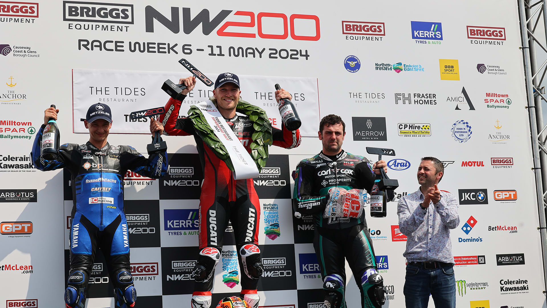Triumph Riders at the North West 200, an 8.9 mile road race held in Northern Ireland