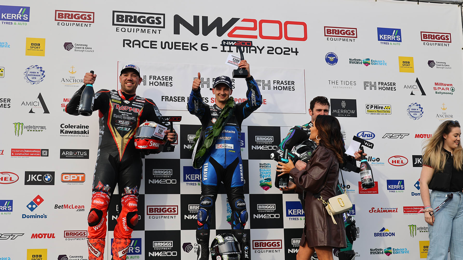 Triumph Riders at the North West 200, an 8.9 mile road race held in Northern Ireland
