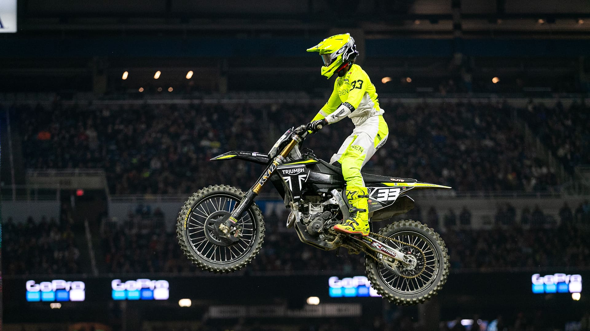 Jalek Swoll racing the Triumph TF 250-X