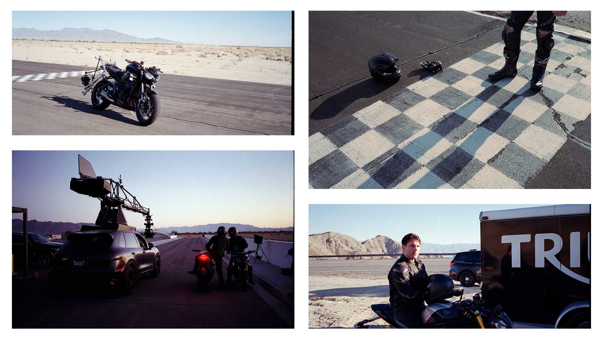 Speed Triple RS behind the scenes image montage