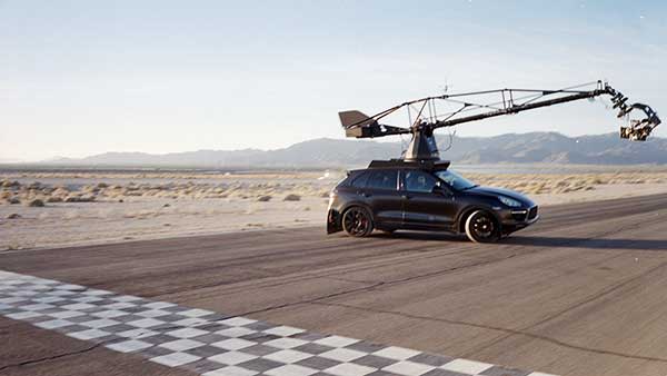 Speed Triple RS behind the scenes camera operation on a car