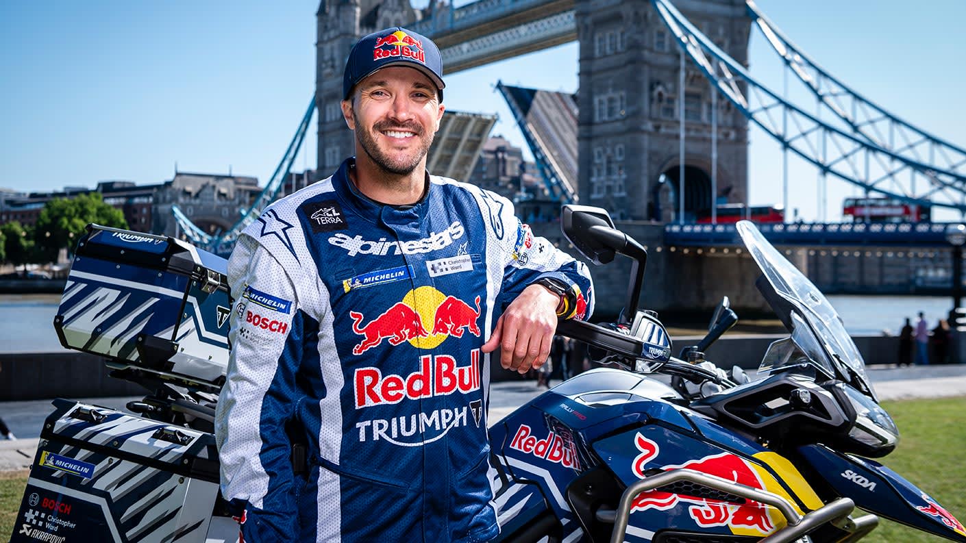 Triumph red bull around the world 