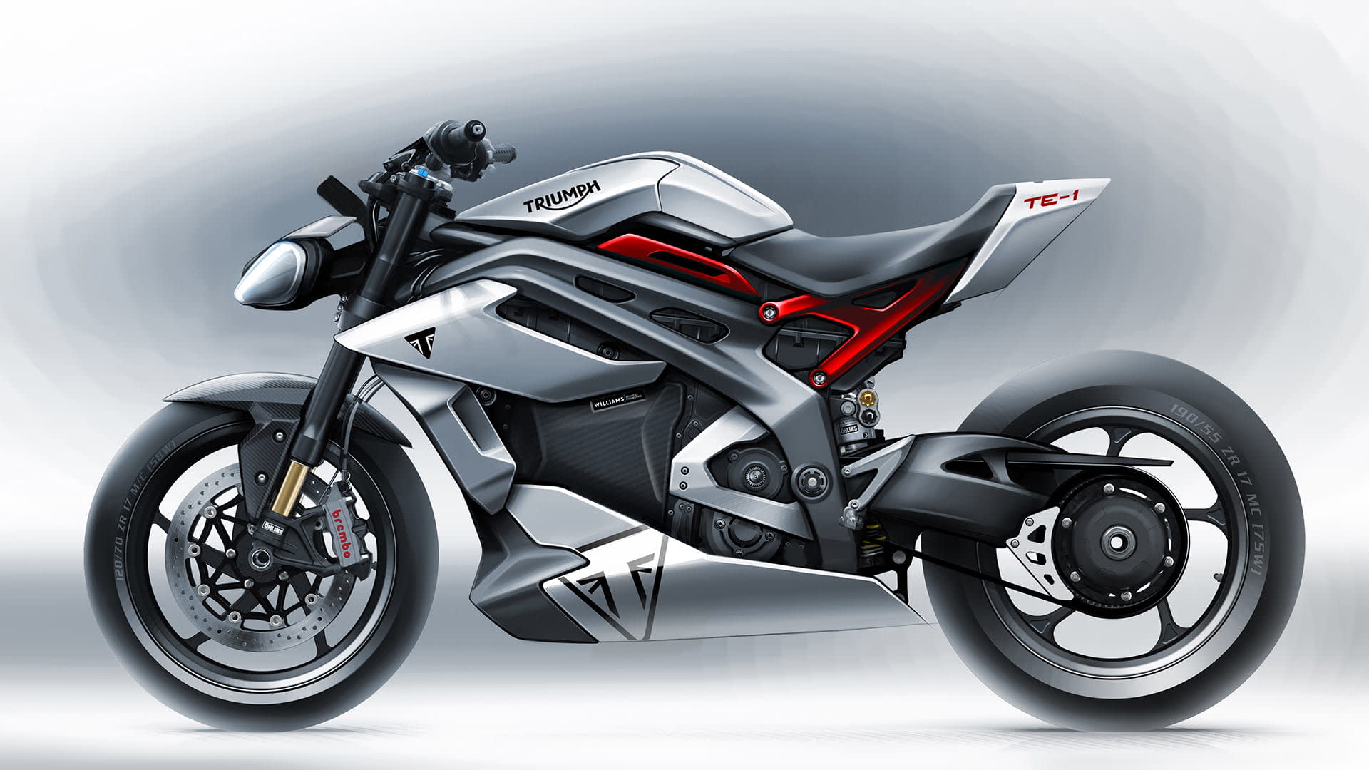 Project Triumph TE1 Phase 2 Prototype motorcycle sketches