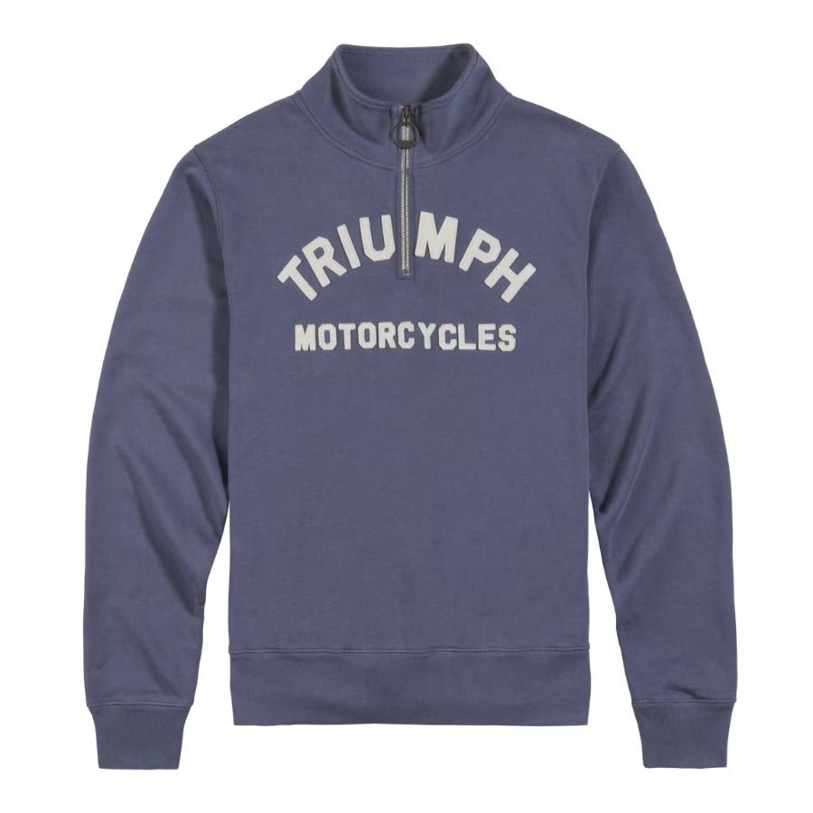 Triumph Ribble Quarter Zip in Ocean Blue