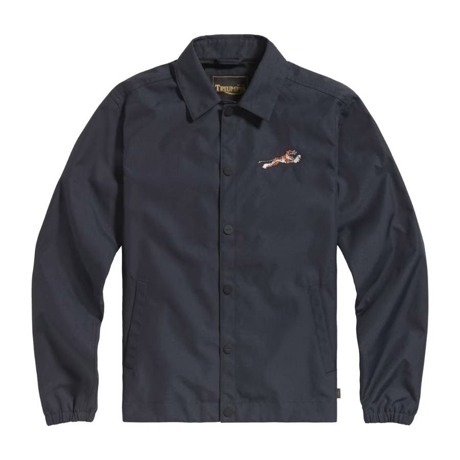 Triumph Heritage Team Coach Jacket in Navy with Leaping Tiger