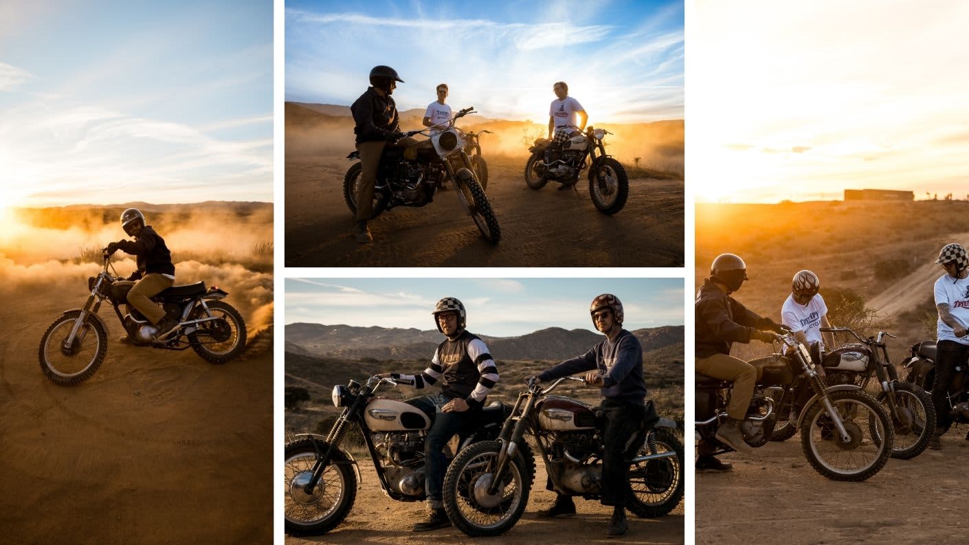 Triumph heritage 2026 New Arrivals - sunset shots in desert
