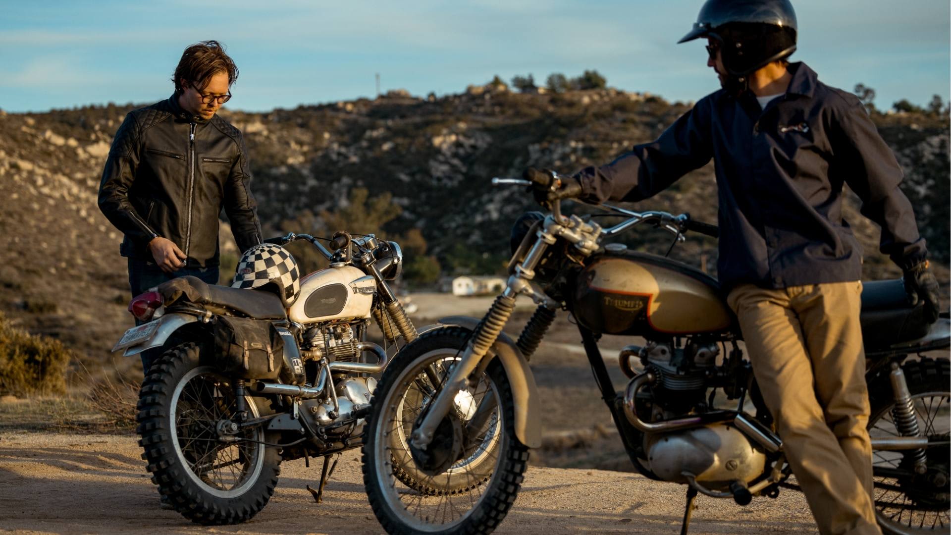 Triumph heritage 2026 New Arrivals - Forrest and Paul in dessert