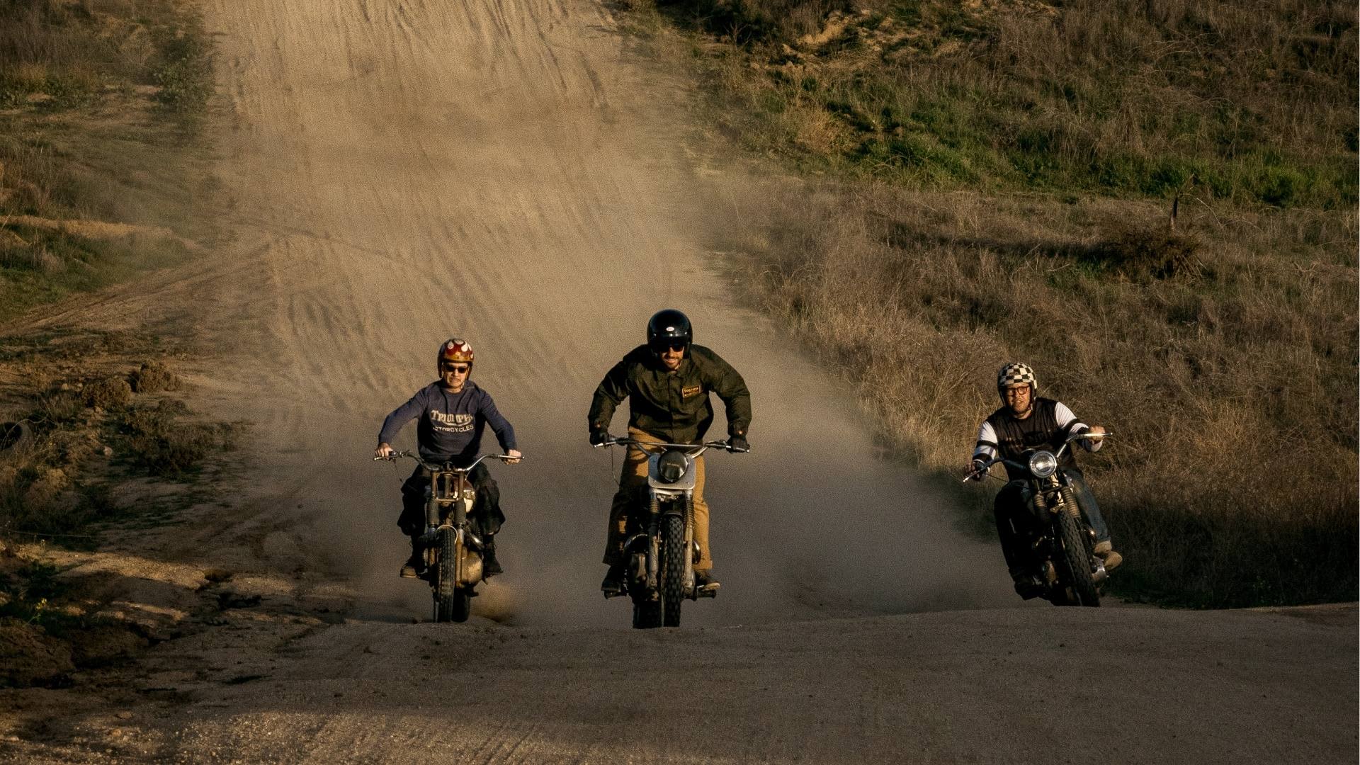 Triumph heritage 2026 New Arrivals - Carousel-  3 riders in desert