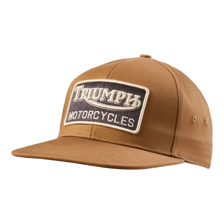TRIUMPH HERITAGE TAN FLAT PEAK STRAGGLER CAP