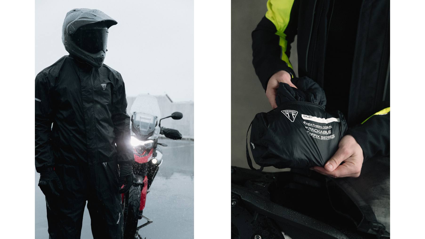 Triumph packable rain jacket