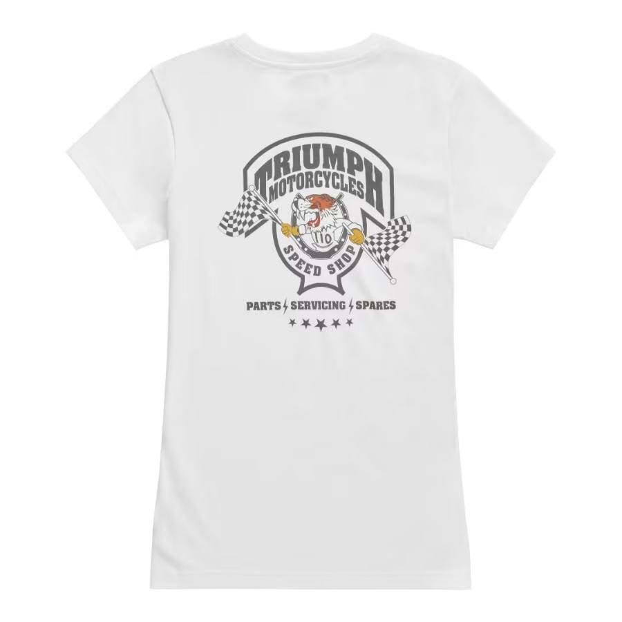 Triumph Motorcycle Women's Games Tee in white 