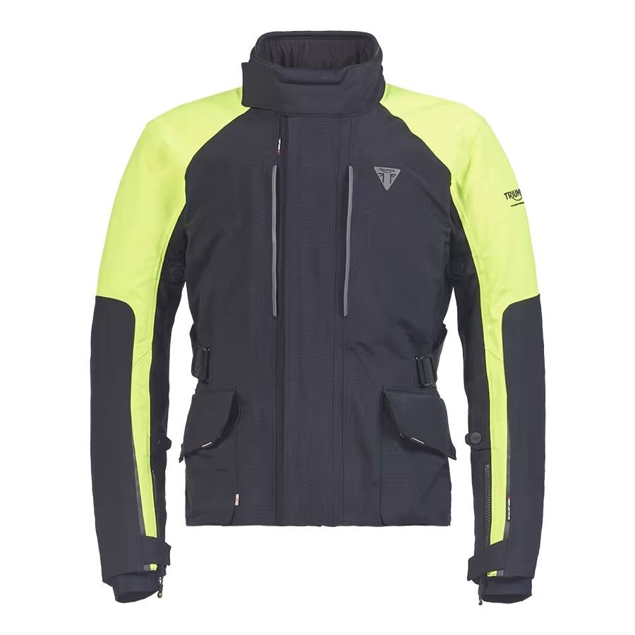 Triumph Motorcycles Tourer Motorcycle Jacket in black and fluoro