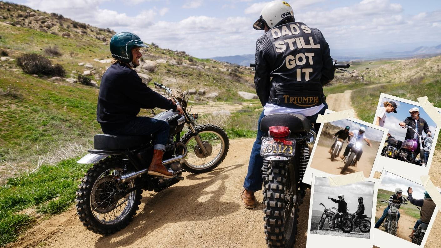 Lucky and Gille riding Triumph Motorcycles in the US