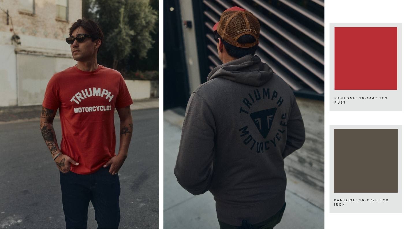 Triumph 2026 Rust & Iron New Items- Pantone Colours