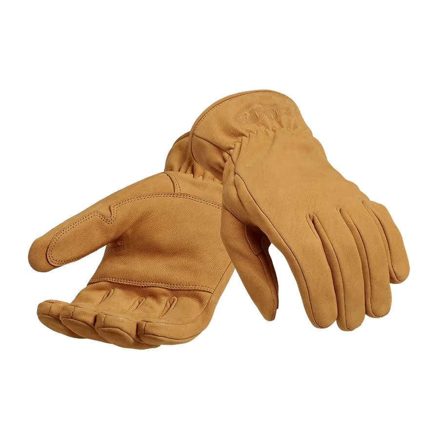 Triumph heritage Nubuck gloves in tan