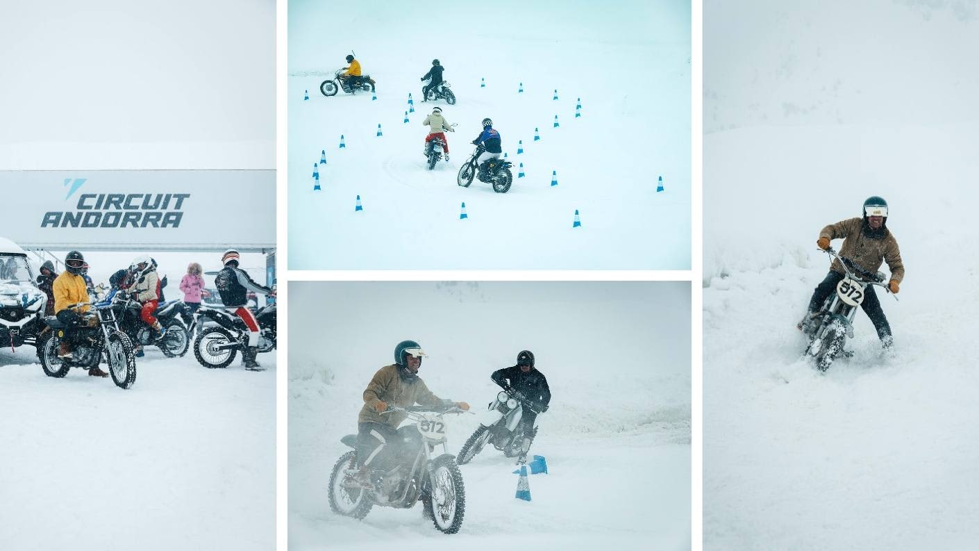 Swank on Ice rally images of race day. Jan wearing Triumph Marston Wax Jacket