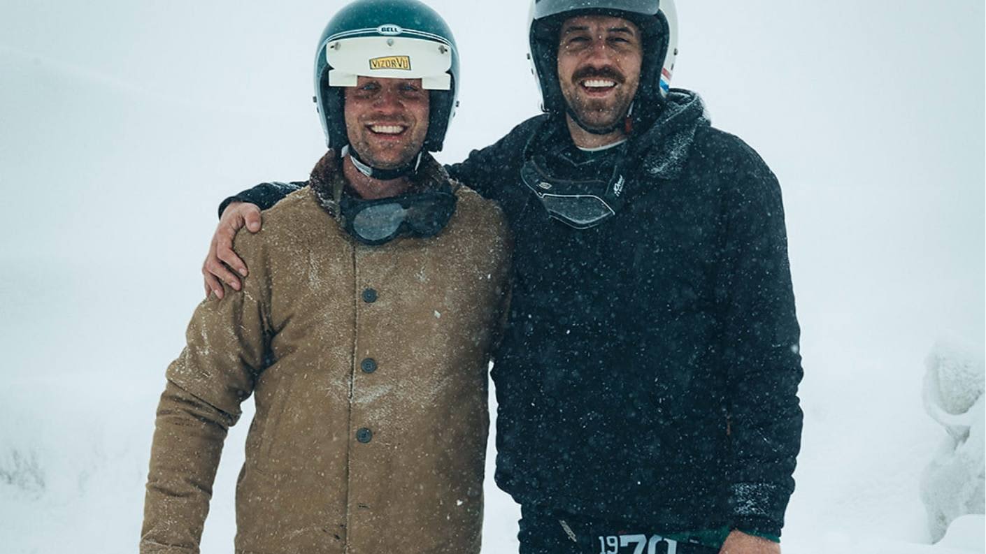 Jan at the Swank Rally on Ice wearing the Marston Wax jacket