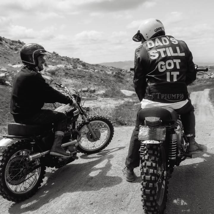 Father's Day Triumph Heritage Son and Dad