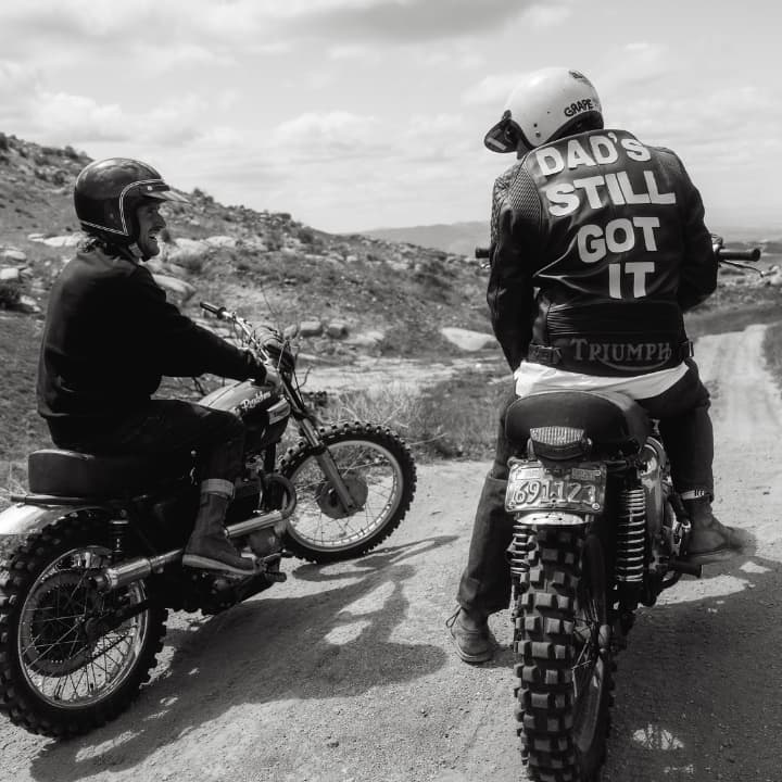 Father's Day Triumph Heritage Son and Dad
