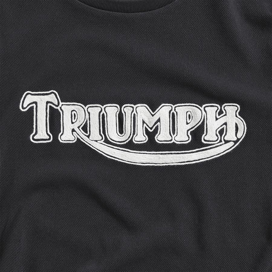 Imperial Double Pique Long Sleeve Top Black