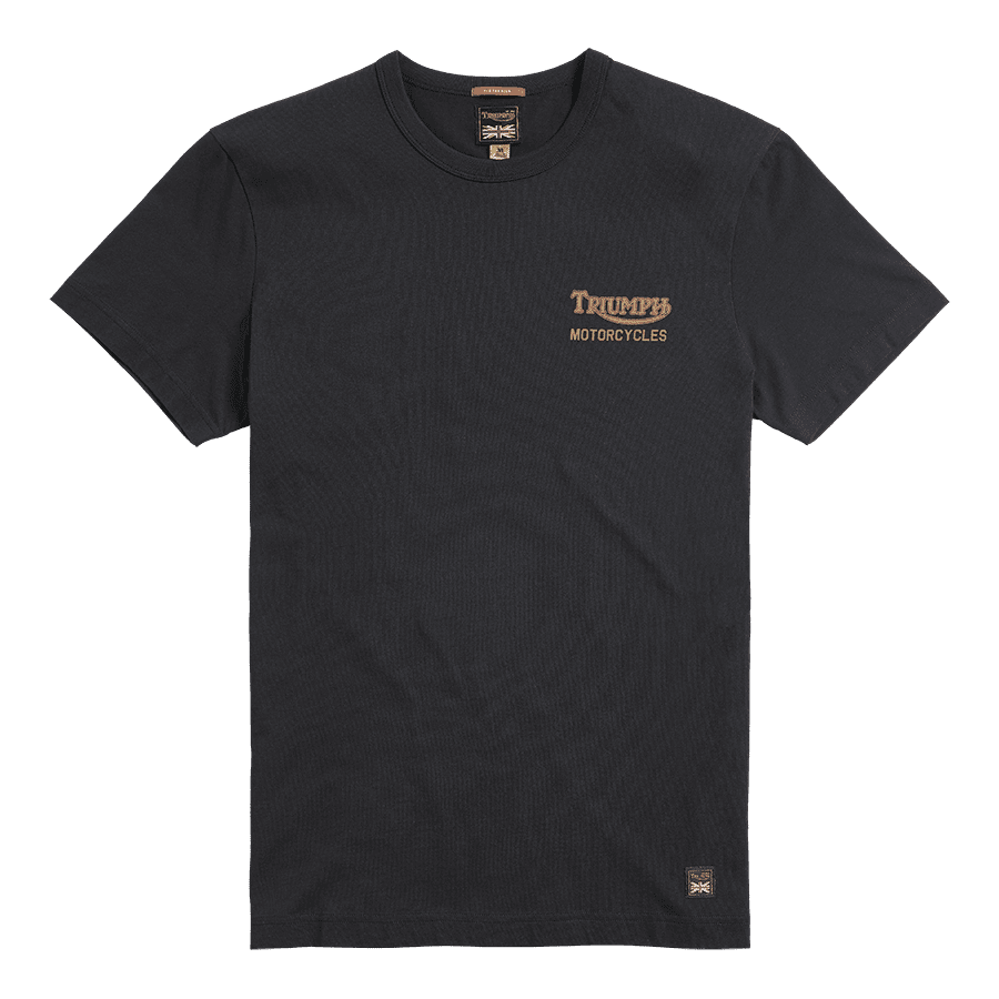 Adcote Back Print Tee in Black