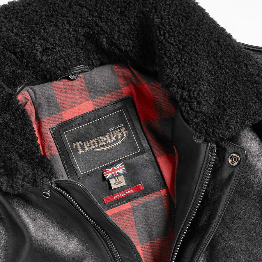 Bexton Leather Flight Jacket Black