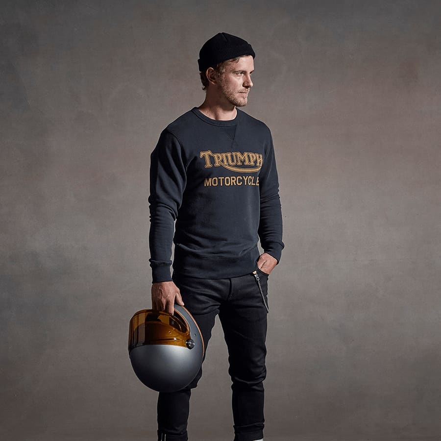 Radial Crew Sweatshirt in Black