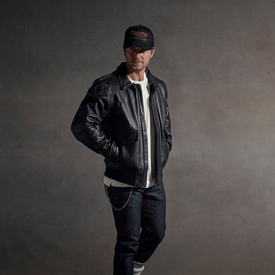 Bexton Leather Flight Jacket Black