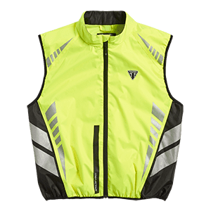 Triumph AW20 Packable Hi-vis vest, flat shot front 