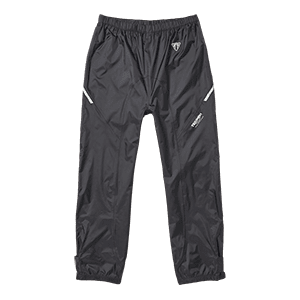 Triumph AW20 Packable rain jean, black, flat shot front 