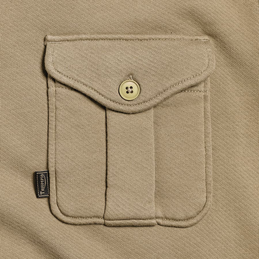 Tail Tidy Pocket Crew Sweatshirt Khaki