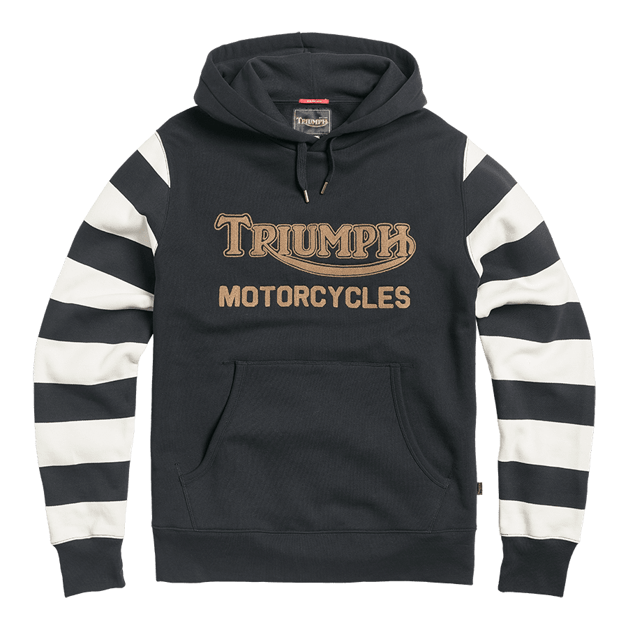 Triumph_Lifestyle_AW21_Oddstone_Hoodie_Black_Contrast_sleeve_Flatshot_Front