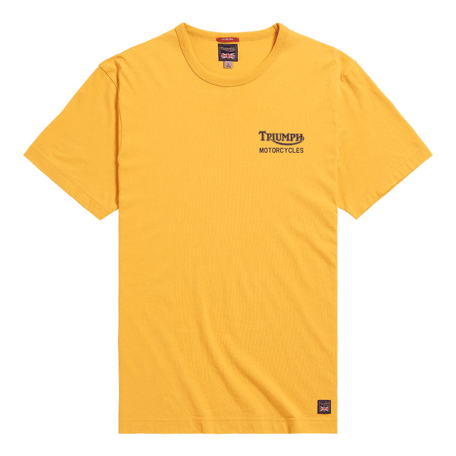 T-shirt imprimé dans le dos Adcote doré patiné