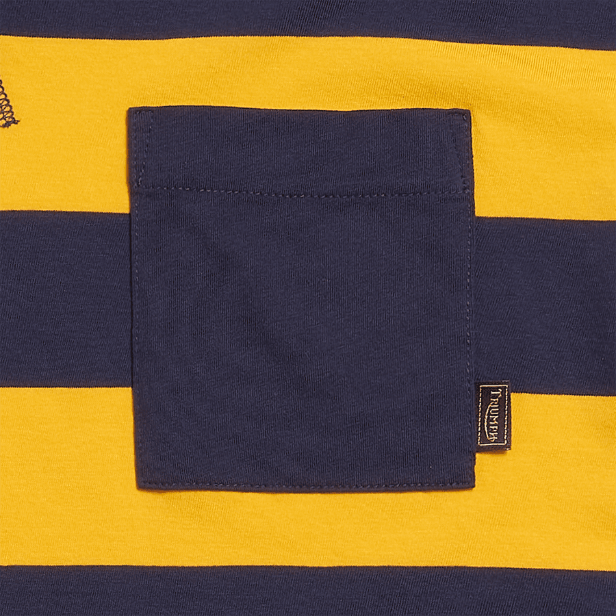 T-shirt rayé Bratt doré patiné et indigo