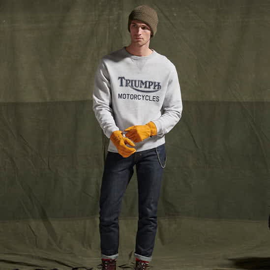Radial Crew Sweatshirt in Grey